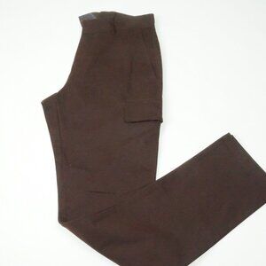 Isaia Comfort Project Brown/Maroon Cargo Cotton Blend Pant 48R EU NEW